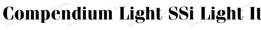 Compendium Light SSi Light Italic字体转换